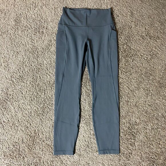 Lululemon Size 8 Align Pant High Rise with Pockets 25" Inseam Oil Grey - Picture 1 of 6